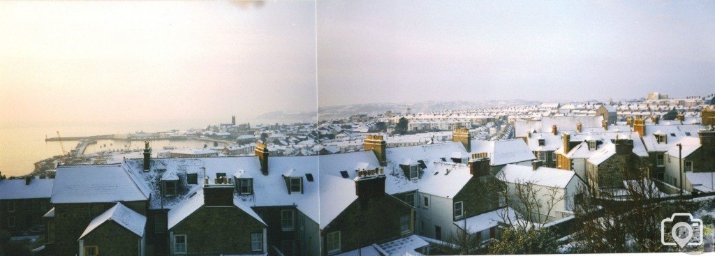 Snowy Rooftop Panorama