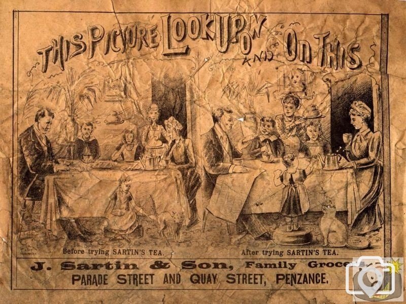 Tea Advertisement Insert inside the 'Cornish Magazine' 1885