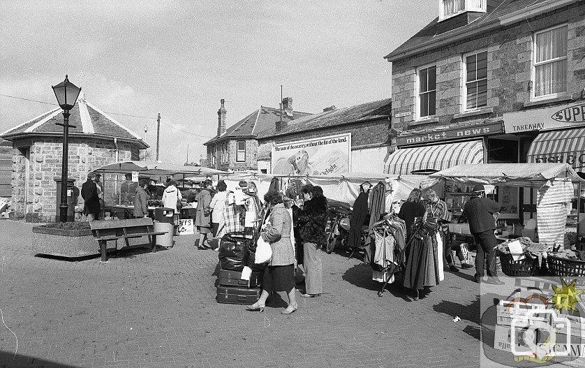 Top of Causewayhead, The Market Penzance 1980s Picture Penzance archives