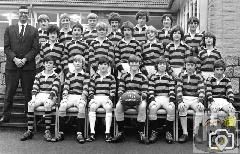 U13 Rugby Squad 1971 Picture Penzance archives