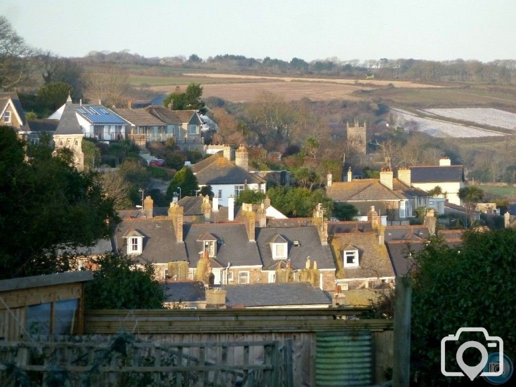 View to Gulval from Alma Tce, Penzance - 2Feb12